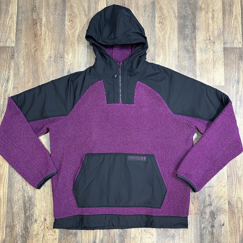 NWT Under Armour UA Mission Anorak Mens Large 1/4 Zip Jacket Fleece 1366094 $120